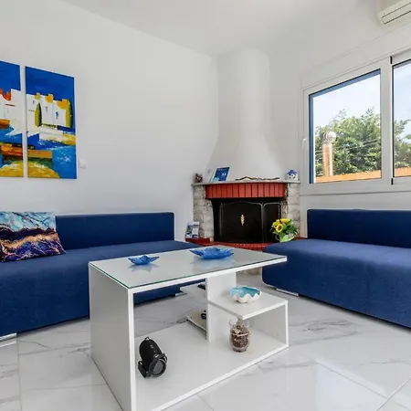 White Blue Villa Lachania  Exterior photo