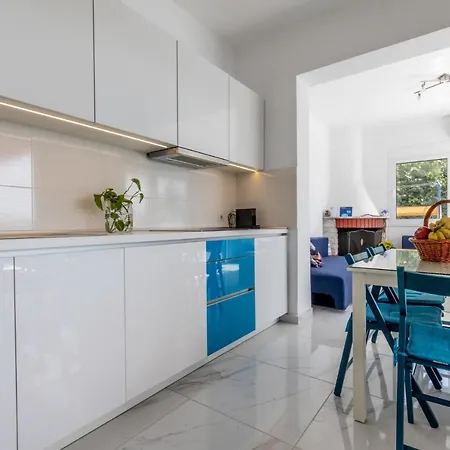 White Blue Villa Lachania  Exterior photo