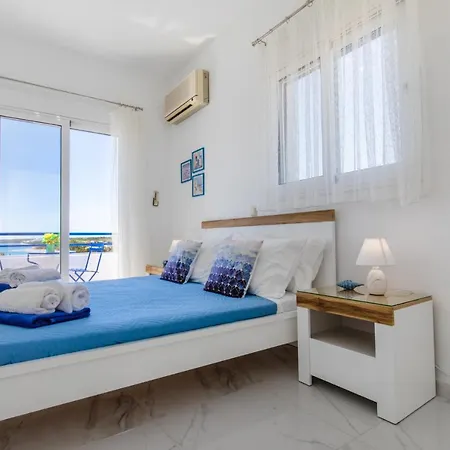 White Blue Villa Lachania  Exterior photo