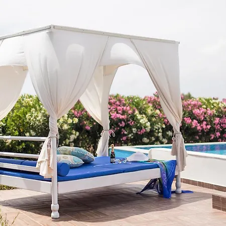 White Blue Villa Lachania  Exterior photo